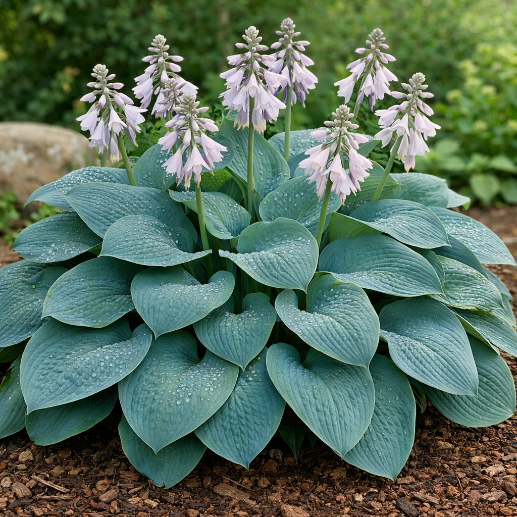 Funkie Hosta sieboldiana 3 Pflanzen Staude blaugrün schattenverträglich