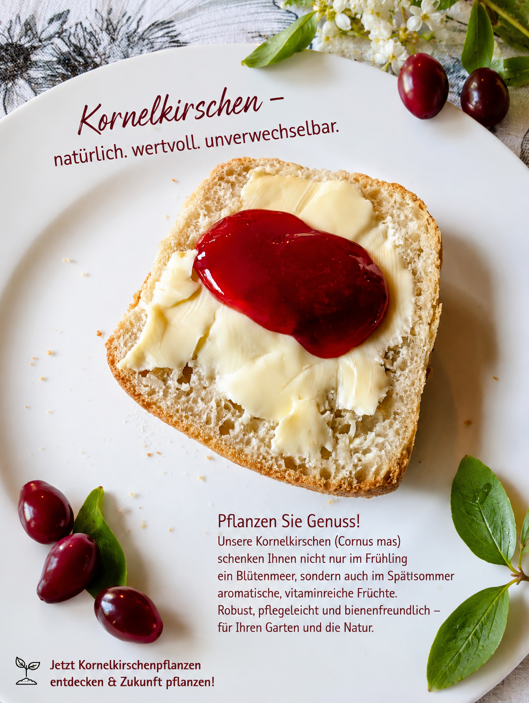Kornelkirsche Jolico Cornus mas veredelte Pflanze ertragreich robuste Sorte